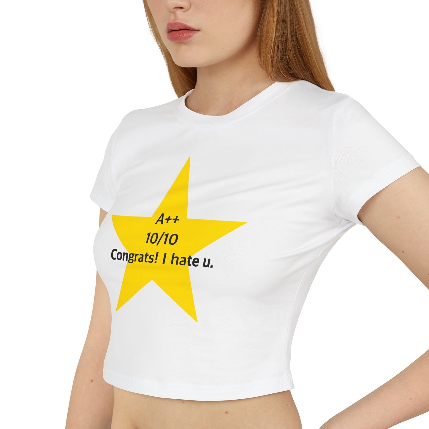 Y2K Congrats I Hate You Women Baby Tee
