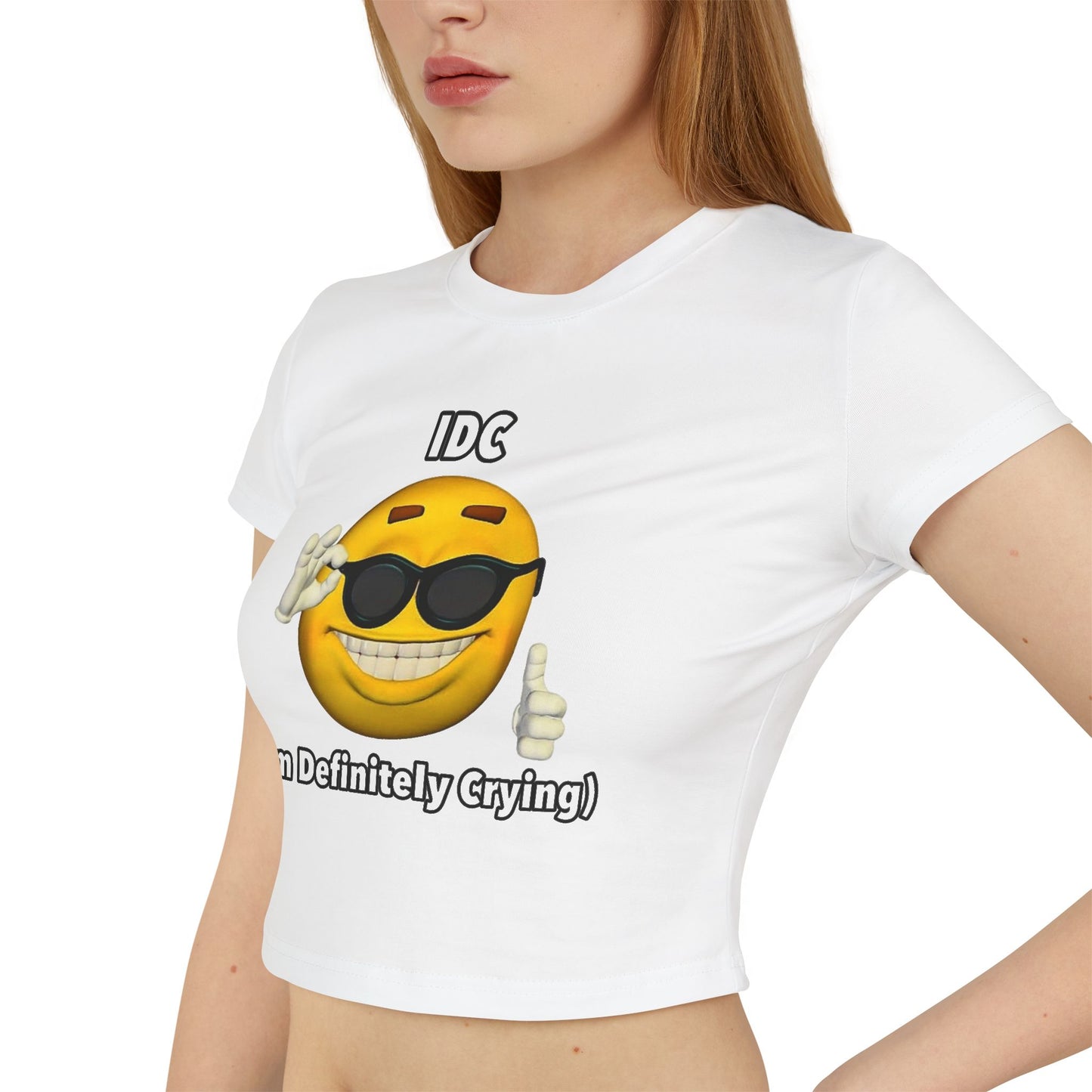 Y2K Women Baby Tee - Im Definitely Crying