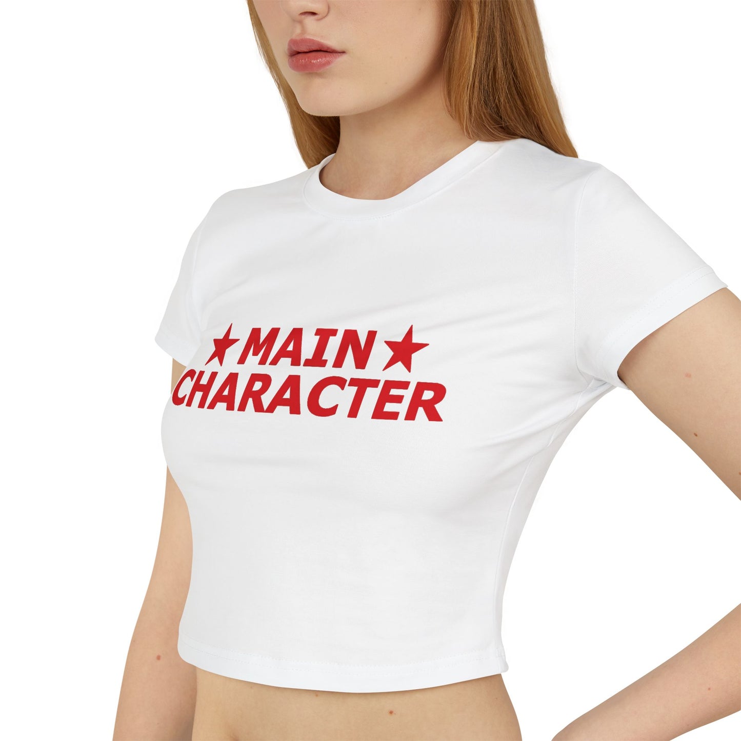Main Character Women's Baby Tee - Fun & Stylish Cropped T-Shirt